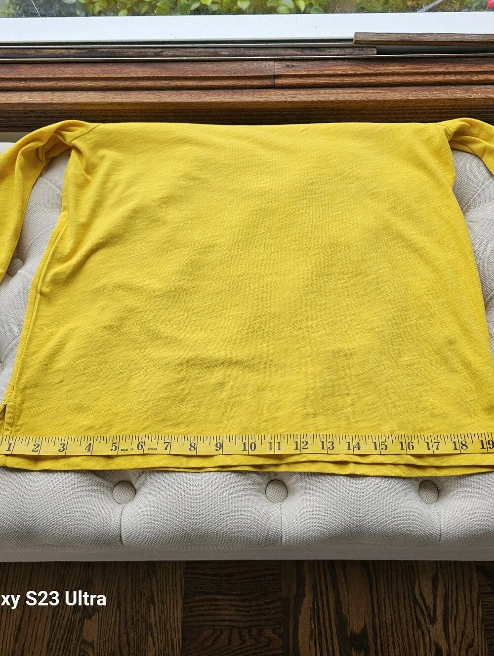 New! J Crew Sz M Painter Boatneck T-shirt Yellow Cotton Top NWT